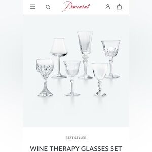 Stunning Baccarat “Wine Therapy” glasses set
